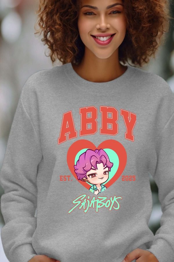 Sweat Col Rond Femme en Gros | Abby coeur Saja