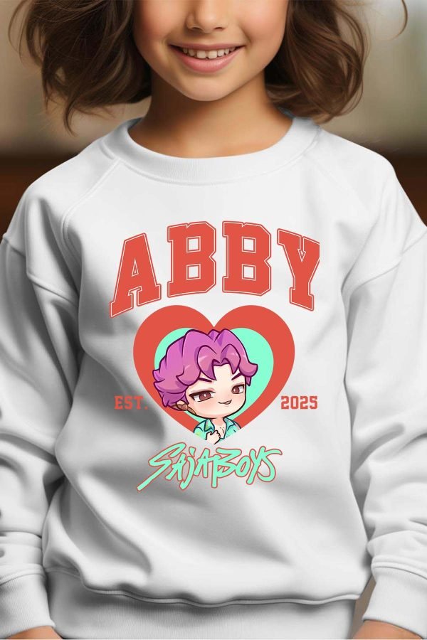 Sweat Col Rond Fille en Gros | Abby coeur Saja