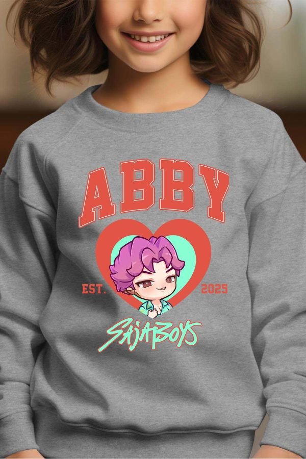 Sweat Col Rond Fille en Gros | Abby coeur Saja