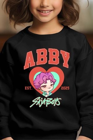 Sweat Col Rond Fille en Gros | Abby coeur Saja