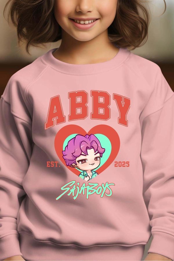 Sweat Col Rond Fille en Gros | Abby coeur Saja