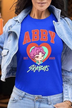 Abby coeur Saja – Tshirt Femme – Bleu Roi