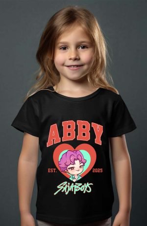 Abby coeur Saja – Tshirt Fille – Noir