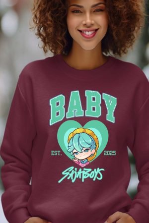 Sweat Col Rond Femme en Gros | Baby coeur Saja