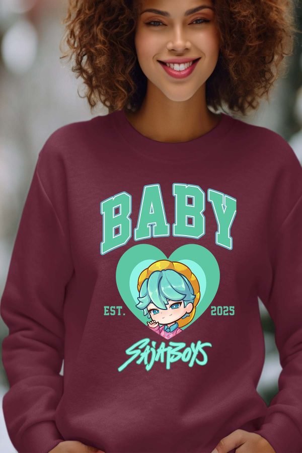 Sweat Col Rond Femme en Gros | Baby coeur Saja