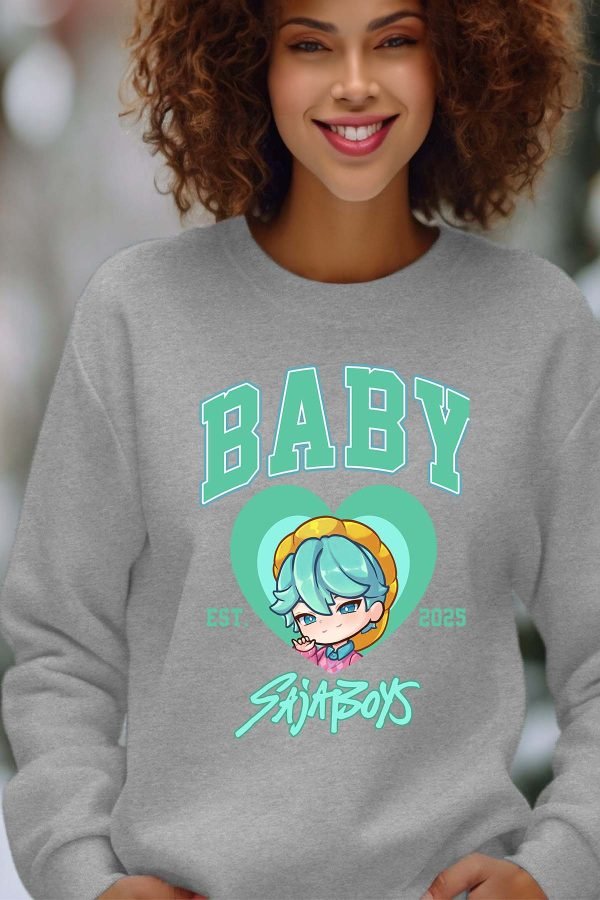 Sweat Col Rond Femme en Gros | Baby coeur Saja