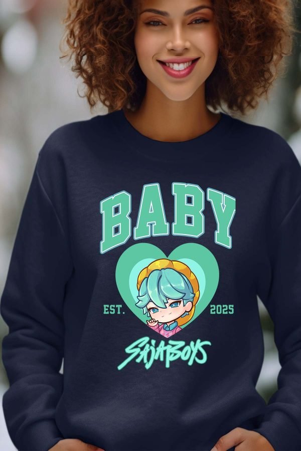 Sweat Col Rond Femme en Gros | Baby coeur Saja