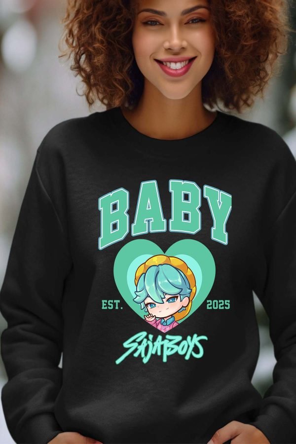 Sweat Col Rond Femme en Gros | Baby coeur Saja