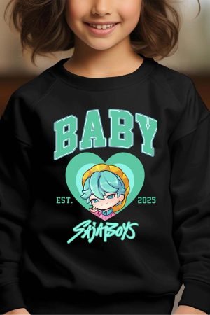 Sweat Col Rond Fille en Gros | Baby coeur Saja