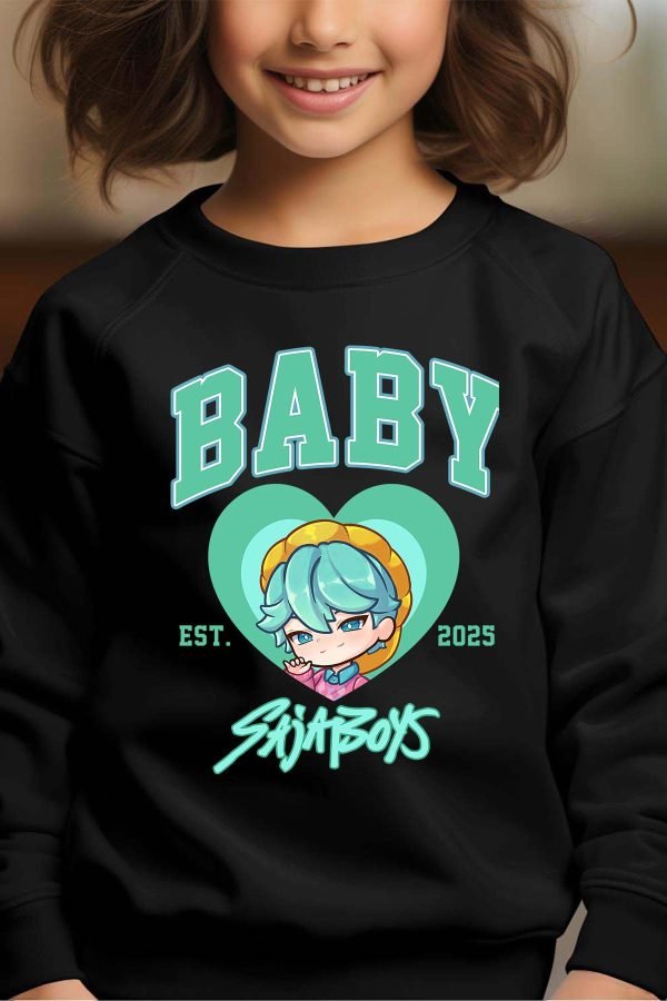 Sweat Col Rond Fille en Gros | Baby coeur Saja