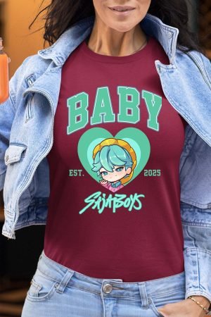 Baby coeur Saja – Tshirt Femme – Bordeaux