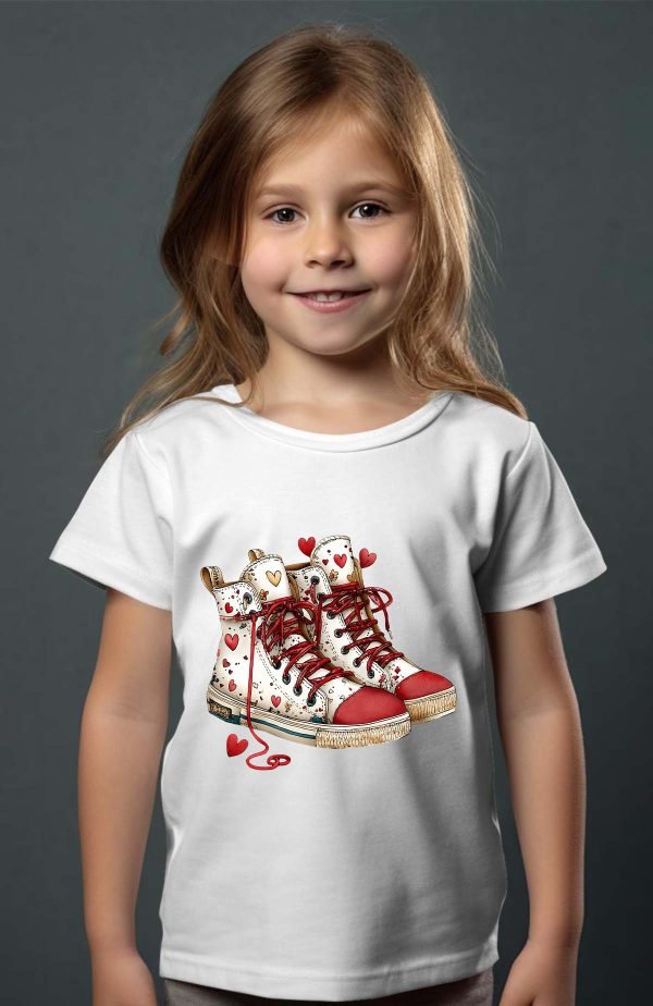 T-shirt Fille en Gros | Basket Stickers Love
