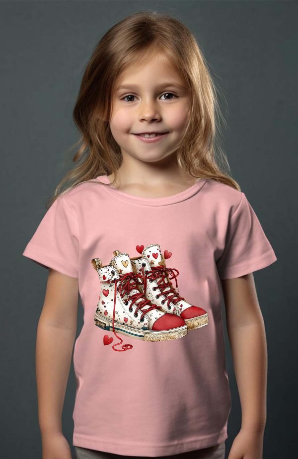 T-shirt Fille en Gros | Basket Stickers Love