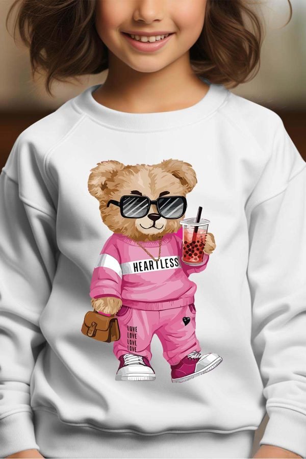 Sweat Col Rond Fille en Gros | Bear Heartless