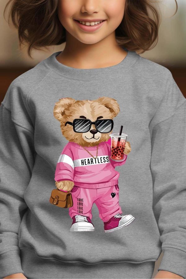 Sweat Col Rond Fille en Gros | Bear Heartless
