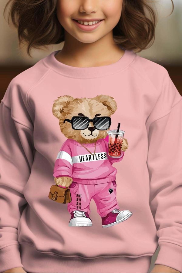 Sweat Col Rond Fille en Gros | Bear Heartless