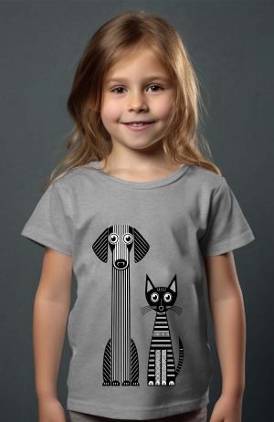 T-shirt Fille en Gros | Black & Meow