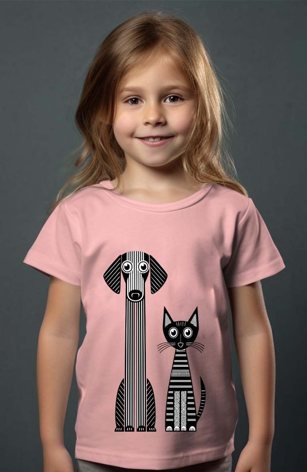 T-shirt Fille en Gros | Black & Meow
