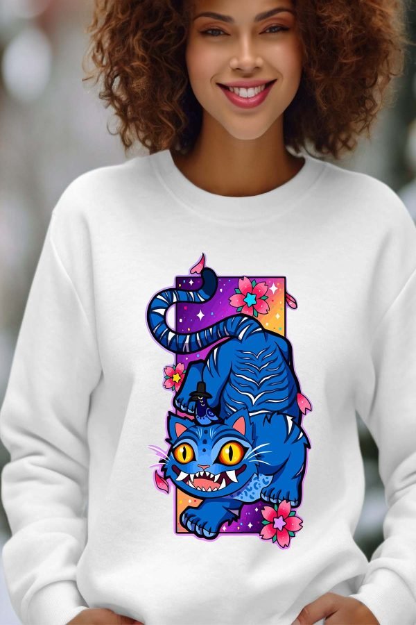 Sweat Col Rond Femme en Gros | Cat Kpop flower
