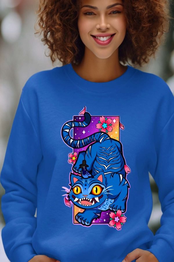 Sweat Col Rond Femme en Gros | Cat Kpop flower