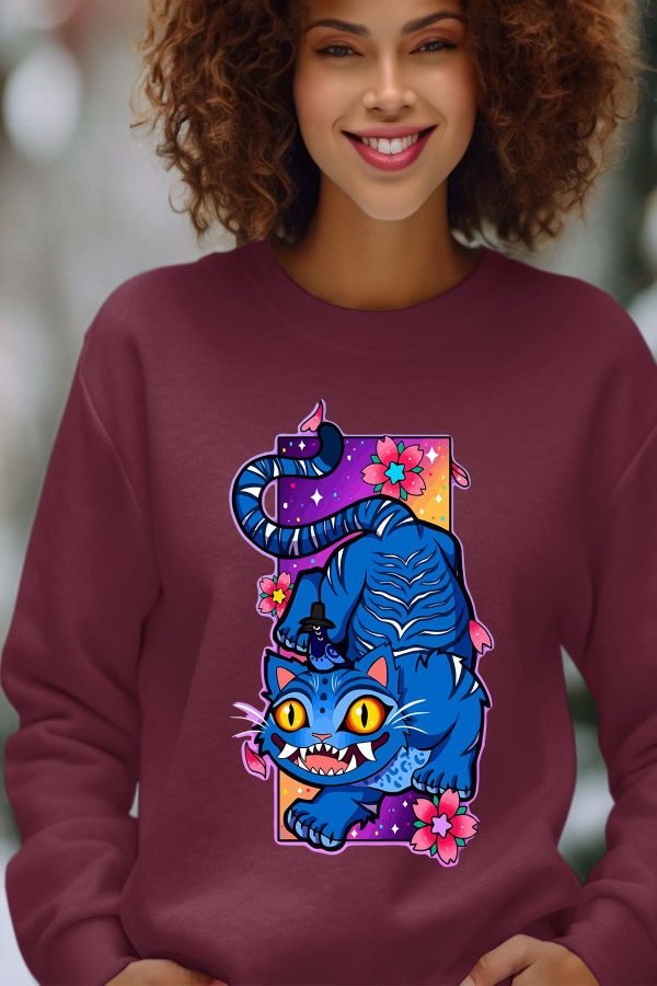 Sweat Col Rond Femme en Gros | Cat Kpop flower