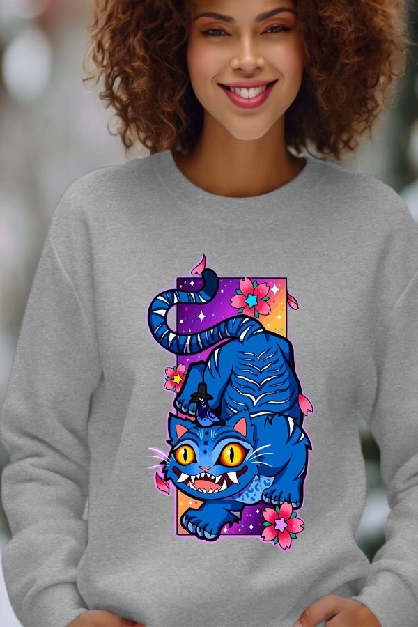 Sweat Col Rond Femme en Gros | Cat Kpop flower