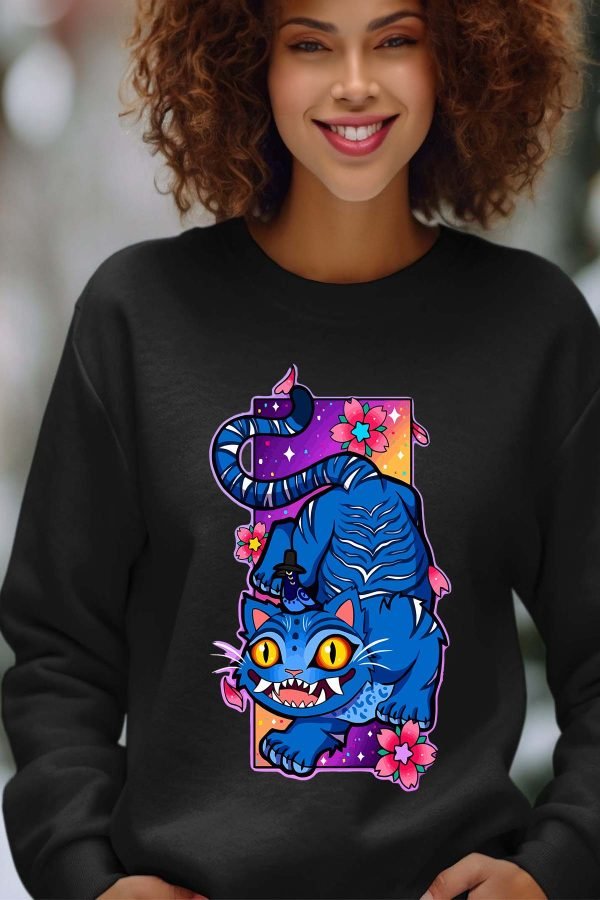 Sweat Col Rond Femme en Gros | Cat Kpop flower