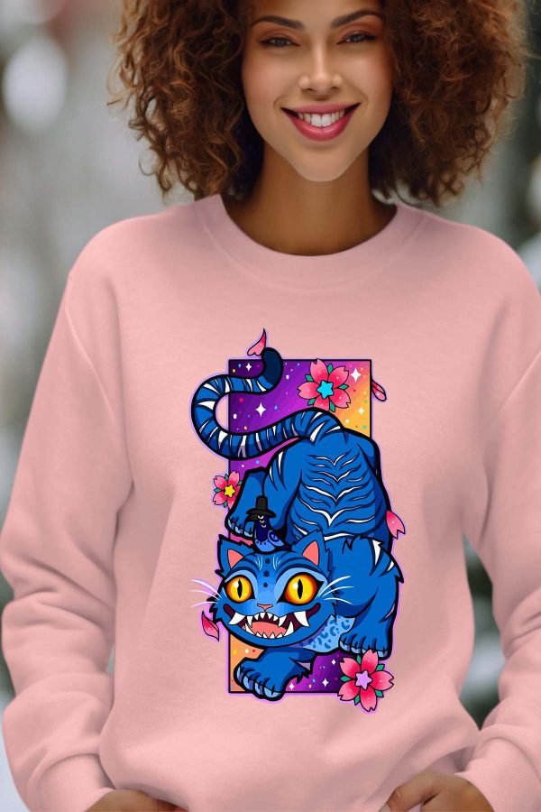 Sweat Col Rond Femme en Gros | Cat Kpop flower