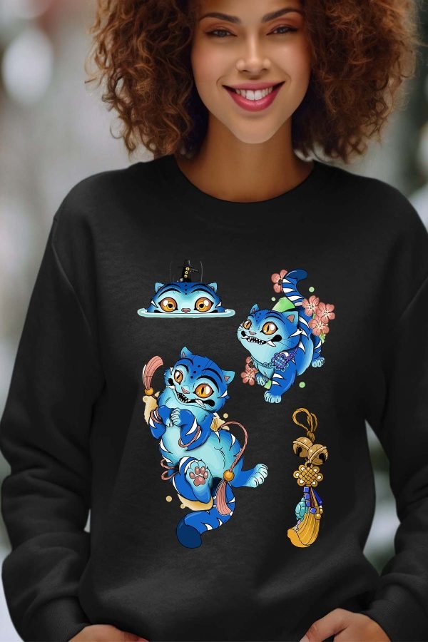 Sweat Col Rond Femme en Gros | Chat Hunter Kpop