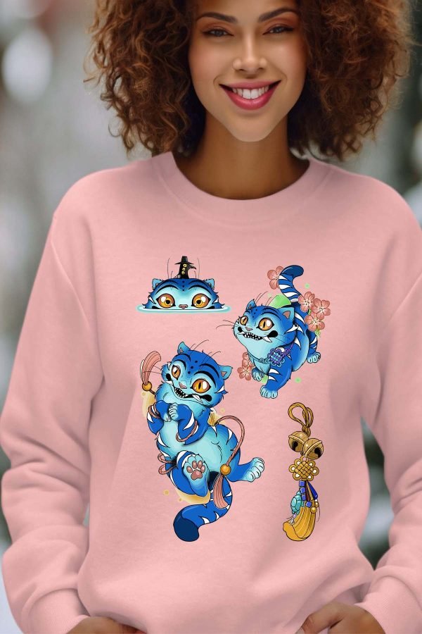 Sweat Col Rond Femme en Gros | Chat Hunter Kpop