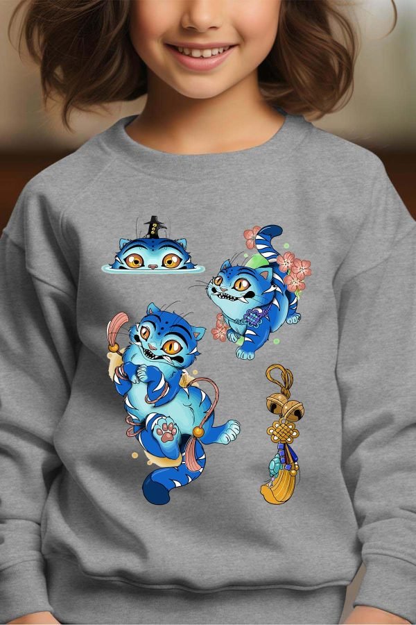 Sweat Col Rond Fille en Gros | Chat Hunter Kpop