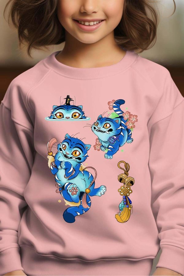 Sweat Col Rond Fille en Gros | Chat Hunter Kpop