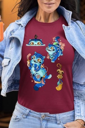 Chat Hunter Kpop – Tshirt Femme – Bordeaux