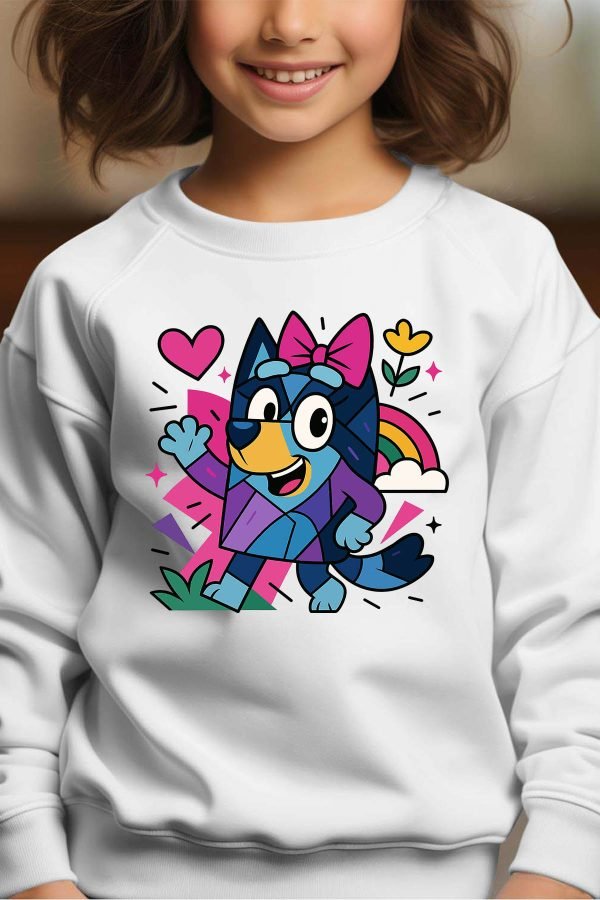 Sweat Col Rond Fille en Gros | Chienne cubiste