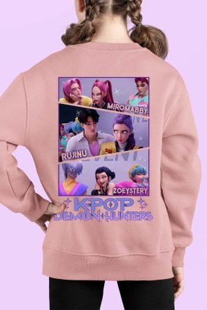 Couple Kpop – Sweat Col Rond Fille Dos – Rose