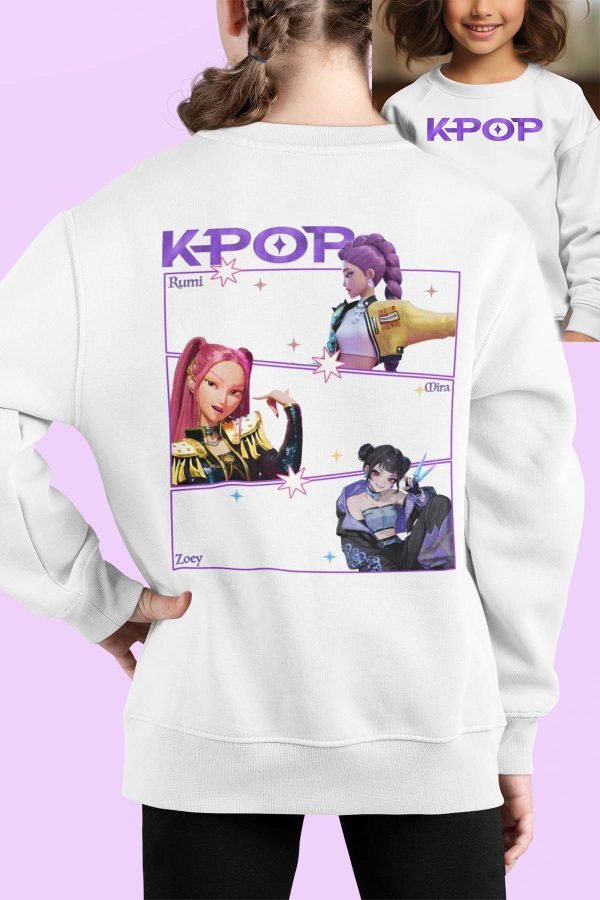 Sweat Col Rond Fille en Gros | Fille Kpop Violet