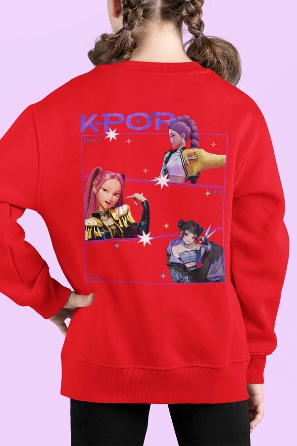 Sweat Col Rond Fille en Gros | Fille Kpop Violet