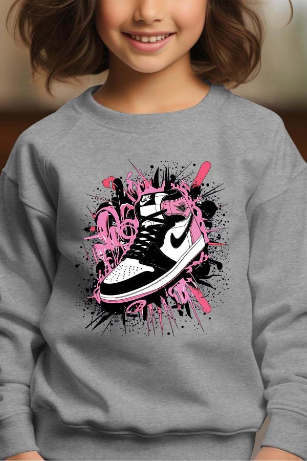 Sweat Col Rond Fille en Gros | Force Pink