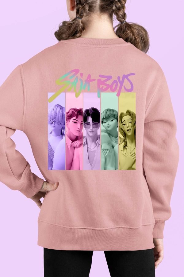 Sweat Col Rond Fille en Gros | Fun Color Saja boys