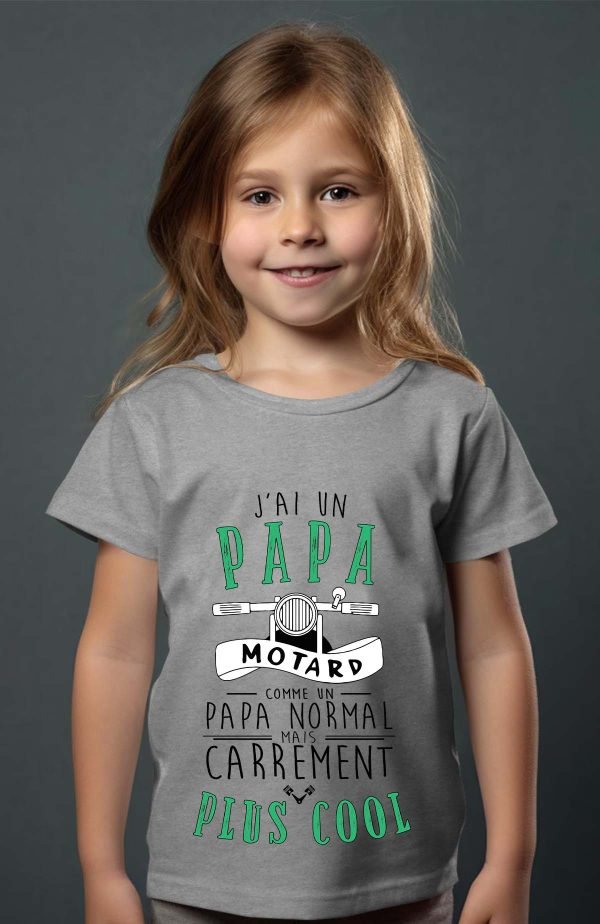 T-shirt Fille en Gros | J'ai un papa motard cool