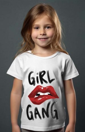 Girl Gang – Tshirt Fille – Blanc
