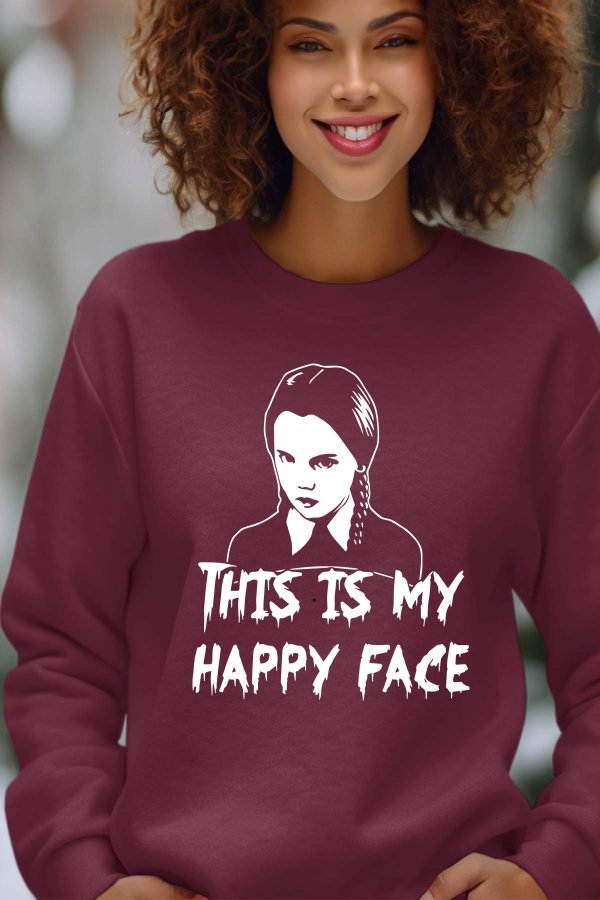Sweat Col Rond Femme en Gros | Happy Face Wed