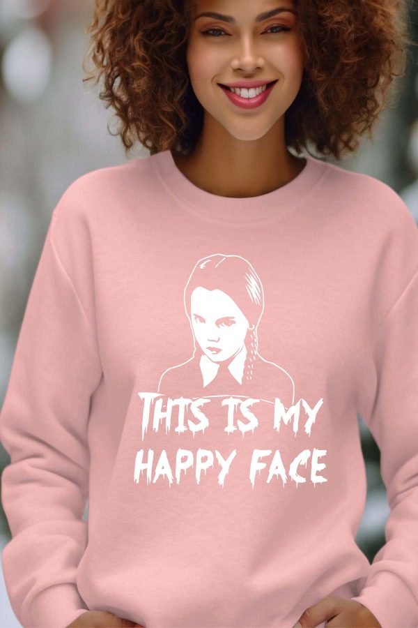 Sweat Col Rond Femme en Gros | Happy Face Wed