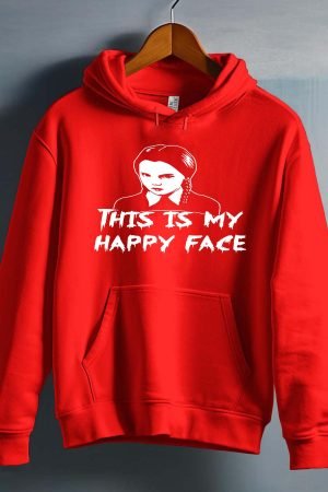 Happy Face Wed – Sweat capuche – Rouge