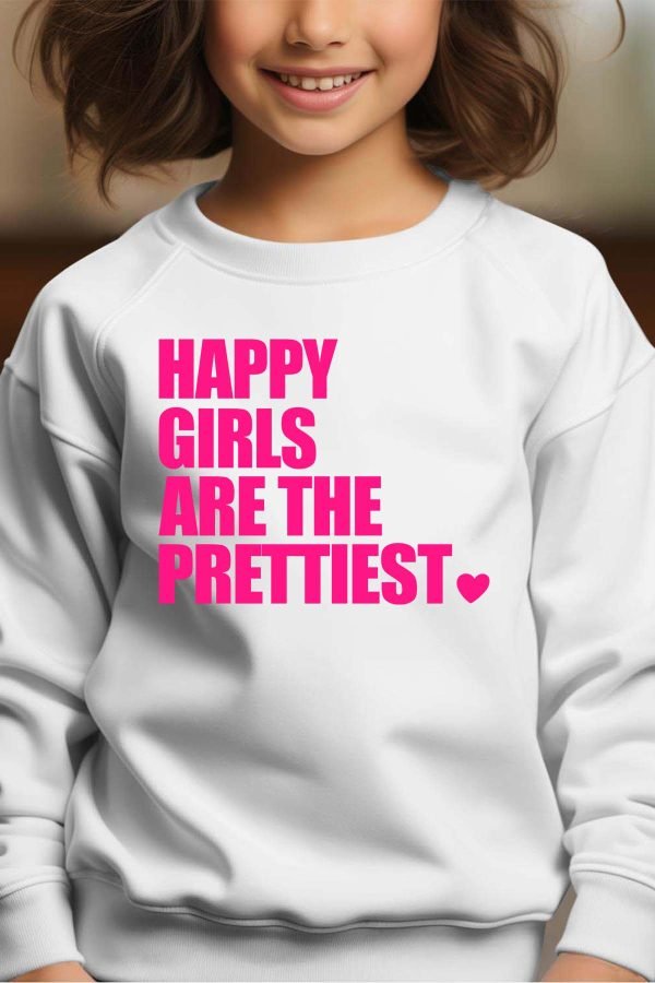 Sweat Col Rond Fille en Gros | Happy Prettiest