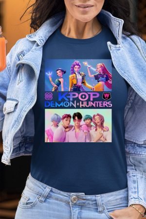 Huntrix Girls & Saja Boys – Tshirt Femme – Marine