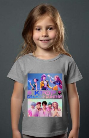 Huntrix Girls & Saja Boys – Tshirt Fille – Gris