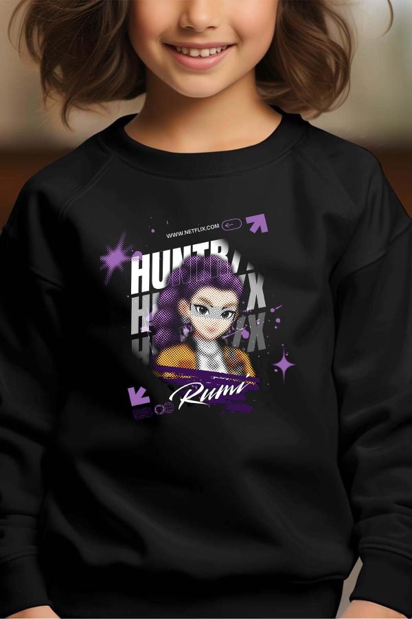 Sweat Col Rond Fille en Gros | Huntrix Violet