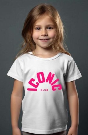Iconic Club – Tshirt Fille – Blanc