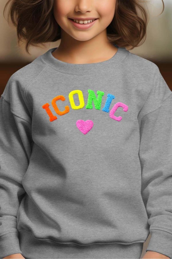 Sweat Col Rond Fille en Gros | Iconic color